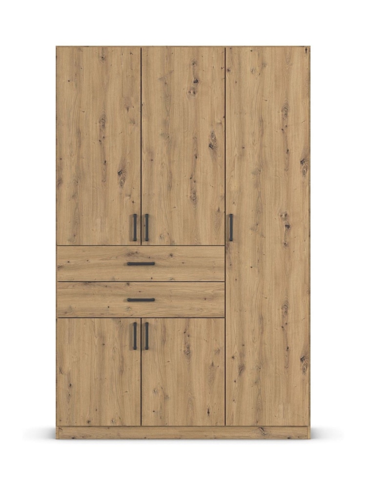 Rauch Natural Laika Wood Semi Fitted 5 Door, 2 Drawer Wardrobe - Image 2 of 4