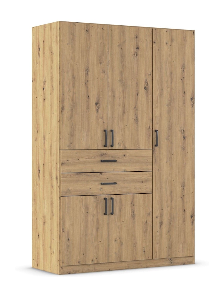 Rauch Natural Laika Wood Semi Fitted 5 Door, 2 Drawer Wardrobe - Image 3 of 4