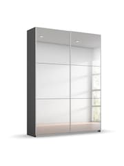 Rauch Grey Reflection Mirror Sliding Semi Fitted 1.3m Sliding Wardrobe - Image 3 of 5