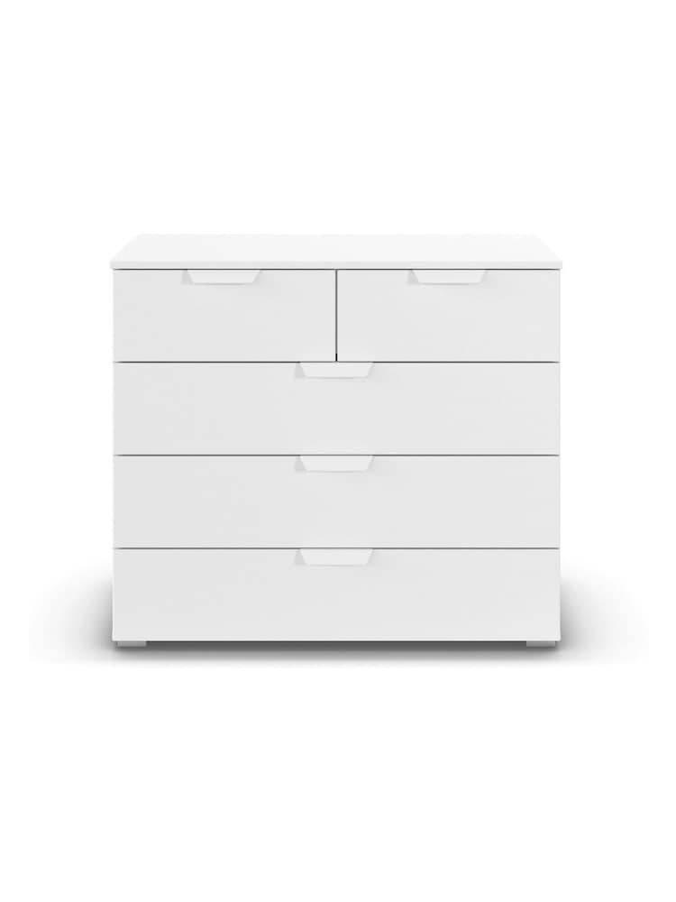 Rauch White Fosta Chest of 5 Drawer Drawers - Image 1 of 2