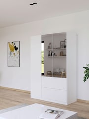 Rauch White Joelle Wood and Mirror Triple Semi Fitted Wardrobe - Image 1 of 6