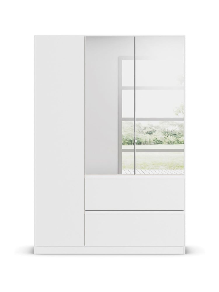 Rauch White Joelle Wood and Mirror Triple Semi Fitted Wardrobe - Image 2 of 6