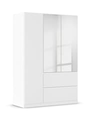 Rauch White Joelle Wood and Mirror Triple Semi Fitted Wardrobe - Image 3 of 6