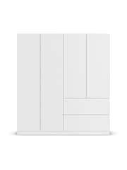 Rauch White Joelle Wood Semi Fitted 4 Door Wardrobe - Image 2 of 6