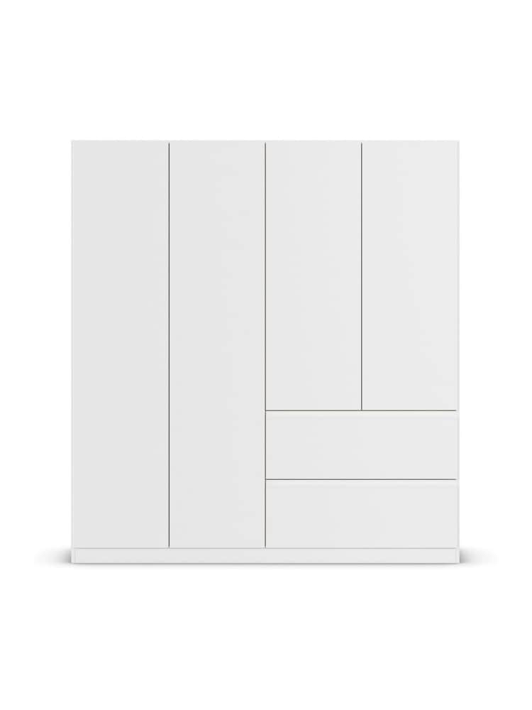 Rauch White Joelle Wood Semi Fitted 4 Door Wardrobe - Image 2 of 6