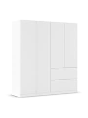 Rauch White Joelle Wood Semi Fitted 4 Door Wardrobe - Image 3 of 6