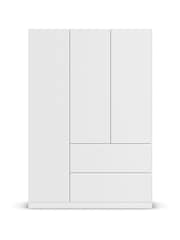 Rauch White Joelle Wood Semi Fitted Triple Wardrobe - Image 2 of 6