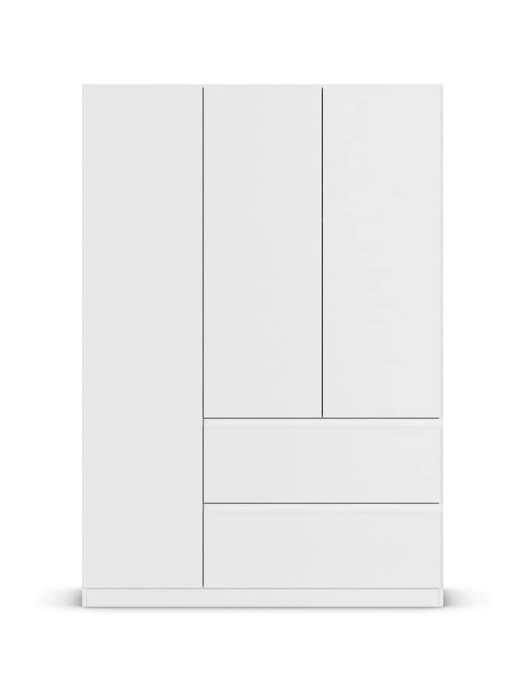 Rauch White Joelle Wood Semi Fitted Triple Wardrobe - Image 2 of 6