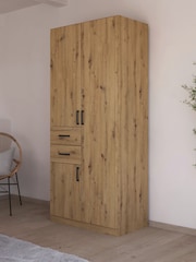 Rauch Natural Laika Wood Semi Fitted Triple, 2 Drawers Wardrobe - Image 1 of 4