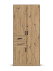 Rauch Natural Laika Wood Semi Fitted Triple, 2 Drawers Wardrobe - Image 2 of 4