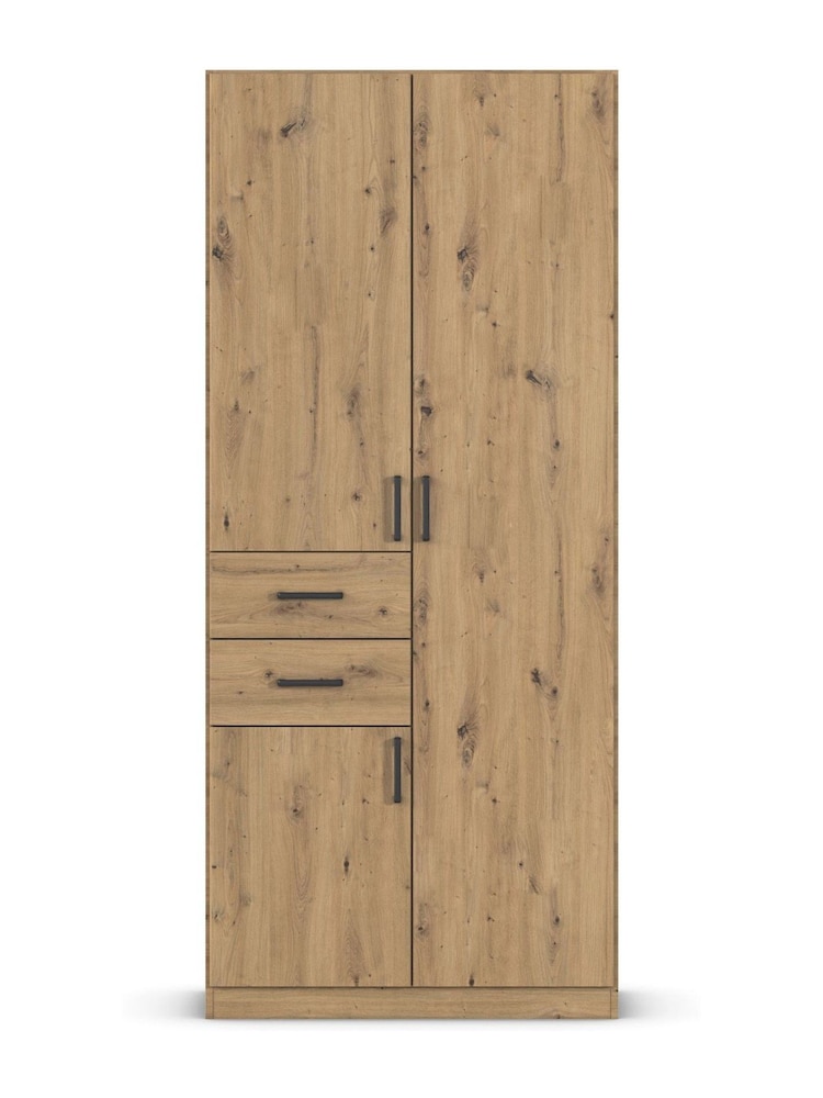 Rauch Natural Laika Wood Semi Fitted Triple, 2 Drawers Wardrobe - Image 2 of 4