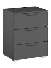 Rauch Grey Fosta 3 Drawer Bedside Table - Image 1 of 1