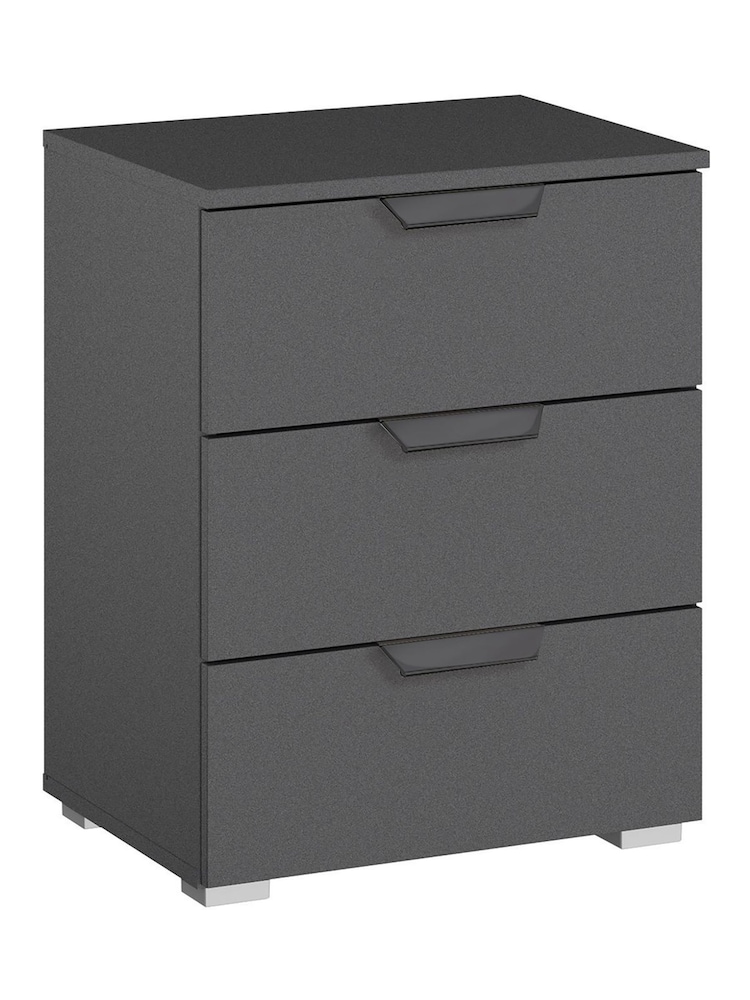 Rauch Grey Fosta 3 Drawer Bedside Table - Image 1 of 1