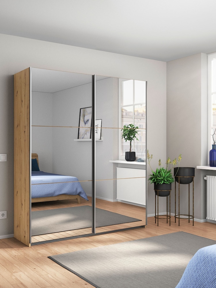 Rauch Natural Reflection Mirror Sliding Semi Fitted 1.8m Sliding Wardrobe - Image 1 of 5