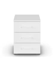 Rauch White Laika 3 Drawer Bedside Table - Image 2 of 3