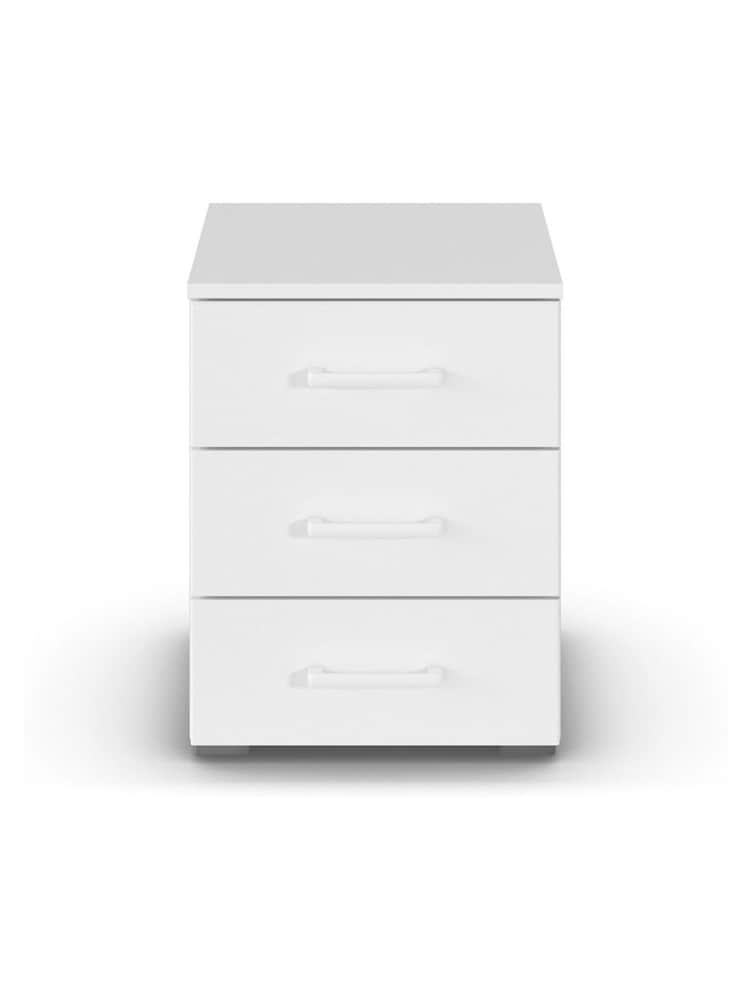 Rauch White Laika 3 Drawer Bedside Table - Image 2 of 3