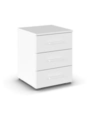 Rauch White Laika 3 Drawer Bedside Table - Image 3 of 3