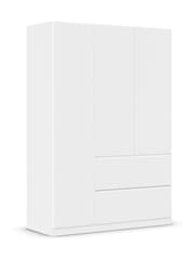 Rauch White Fosta Wood Semi Fitted Triple Wardrobe - Image 3 of 5