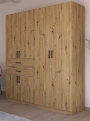 Rauch Natural Laika Wood Semi Fitted 6 Door, 2 Drawer Wardrobe - Image 1 of 4