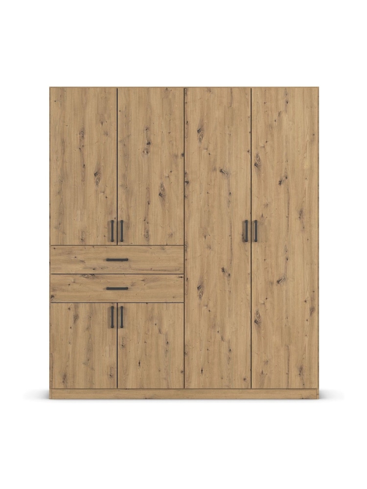Rauch Natural Laika Wood Semi Fitted 6 Door, 2 Drawer Wardrobe - Image 2 of 4