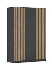 Rauch Grey Genova Wood and Mirror Triple Semi Fitted Wardrobe - Image 3 of 4
