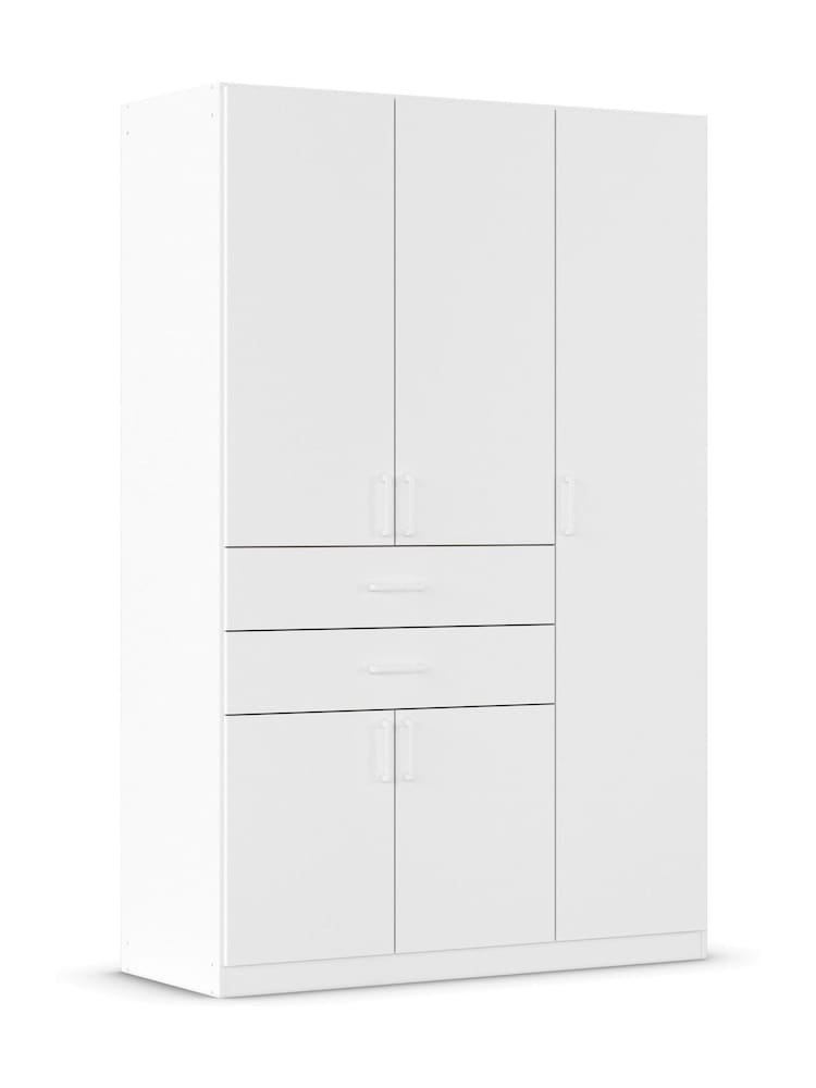 Rauch White Laika Wood Semi Fitted 5 Door, 2 Drawer Wardrobe - Image 4 of 5