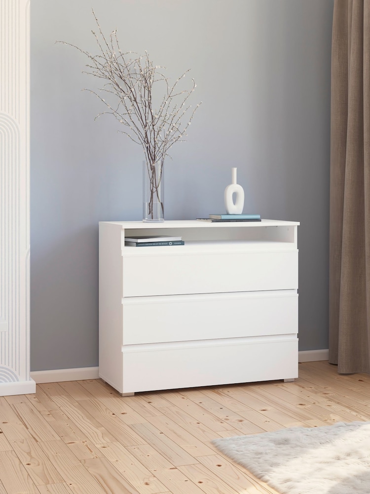 Rauch White Joelle 3 Drawers Chest - Image 1 of 5