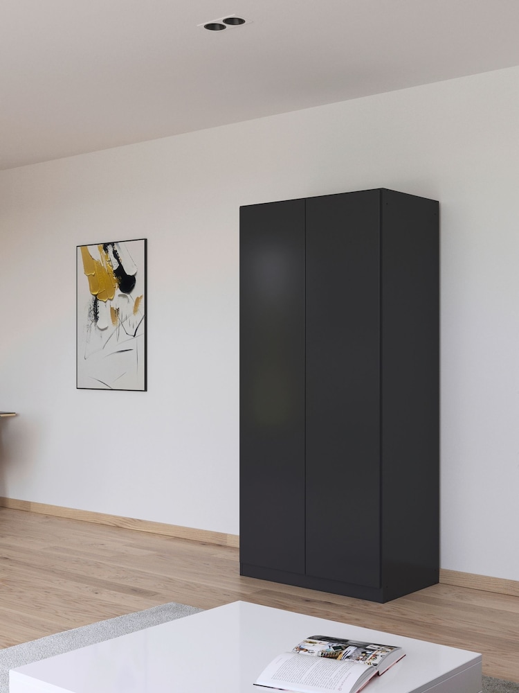 Rauch Grey Oak Fosta Wood Semi Fitted Double Wardrobe - Image 1 of 4