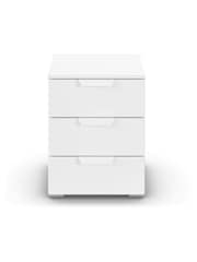 Rauch White Fosta 3 Drawer Bedside Table - Image 1 of 2