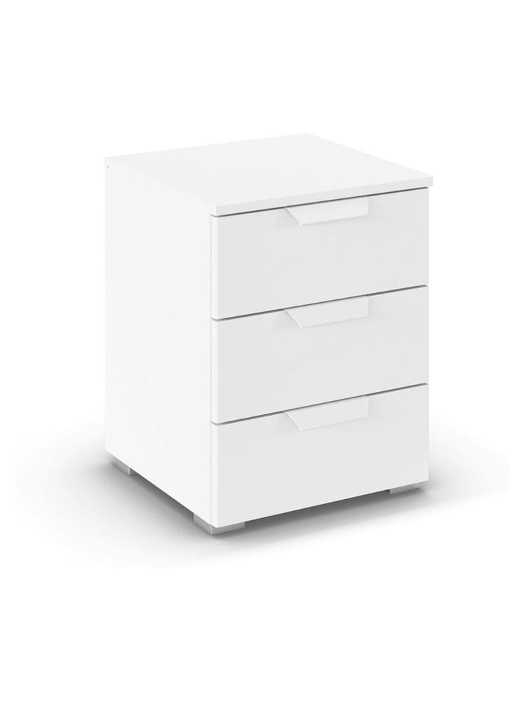 Rauch White Fosta 3 Drawer Bedside Table - Image 2 of 2