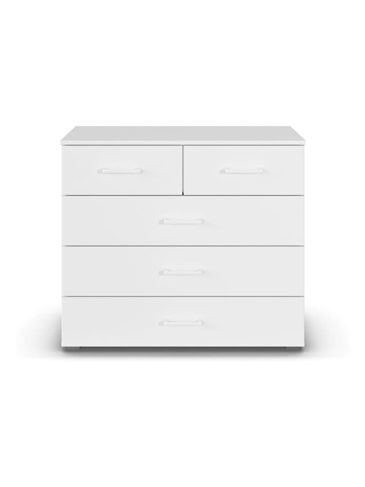 Rauch White Laika Chest of 5 Drawer Drawers - Image 2 of 3