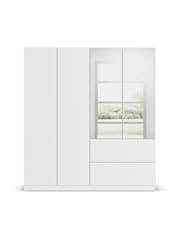Rauch White Joelle Wood and Mirror 4 Door Semi Fitted Wardrobe - Image 2 of 6