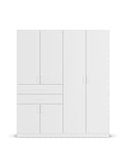 Rauch White Laika Wood Semi Fitted 6 Door, 2 Drawer Wardrobe - Image 2 of 4