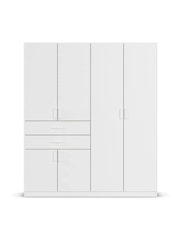 Rauch White Laika Wood Semi Fitted 6 Door, 2 Drawer Wardrobe - Image 2 of 4