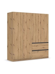 Rauch Natural Fosta Wood Semi Fitted 4 Door Wardrobe - Image 3 of 4