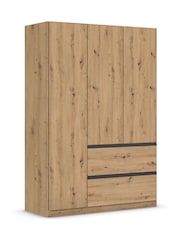 Rauch Natural Fosta Wood Semi Fitted Triple Wardrobe - Image 3 of 4