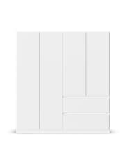 Rauch White Fosta Wood Semi Fitted 4 Door Wardrobe - Image 2 of 5