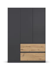 Rauch Grey Oak Fosta Wood Semi Fitted Triple Wardrobe - Image 2 of 6