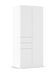Rauch White Laika Wood Semi Fitted Triple, 2 Drawers Wardrobe - Image 4 of 5