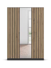 Rauch Grey Genova Wood and Mirror Triple Semi Fitted Wardrobe - Image 2 of 4