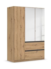 Rauch Natural Fosta Wood and Mirror Semi Fitted Triple Wardrobe - Image 3 of 4