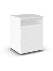 Rauch White Joelle 2 Drawer Bedside Table - Image 3 of 5
