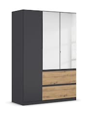 Rauch Grey Oak Fosta Wood and Mirror Semi Fitted Triple Wardrobe - Image 3 of 6