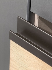 Rauch Grey Oak Fosta Wood and Mirror Semi Fitted Triple Wardrobe - Image 5 of 6