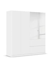 Rauch White Fosta Wood and Mirror Semi Fitted 4 Door Wardrobe - Image 3 of 5