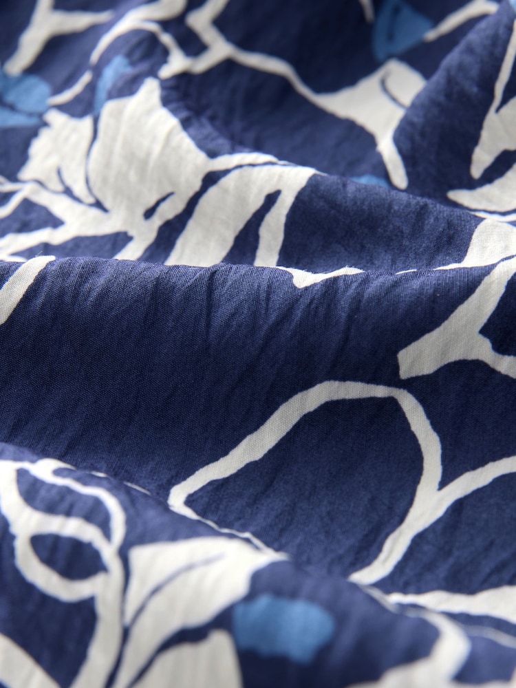 Navy Floral Tie Waist Detail Jumpsuit - Image 6 of 8