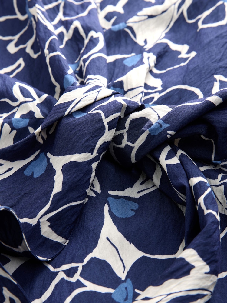 Navy Floral Tie Waist Detail Jumpsuit - Image 7 of 8