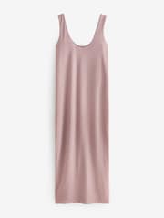 Pink/Brown Polyamide Soft Touch Sleeveless Scoop Neck Midi Dresses 2 Pack - Image 7 of 7