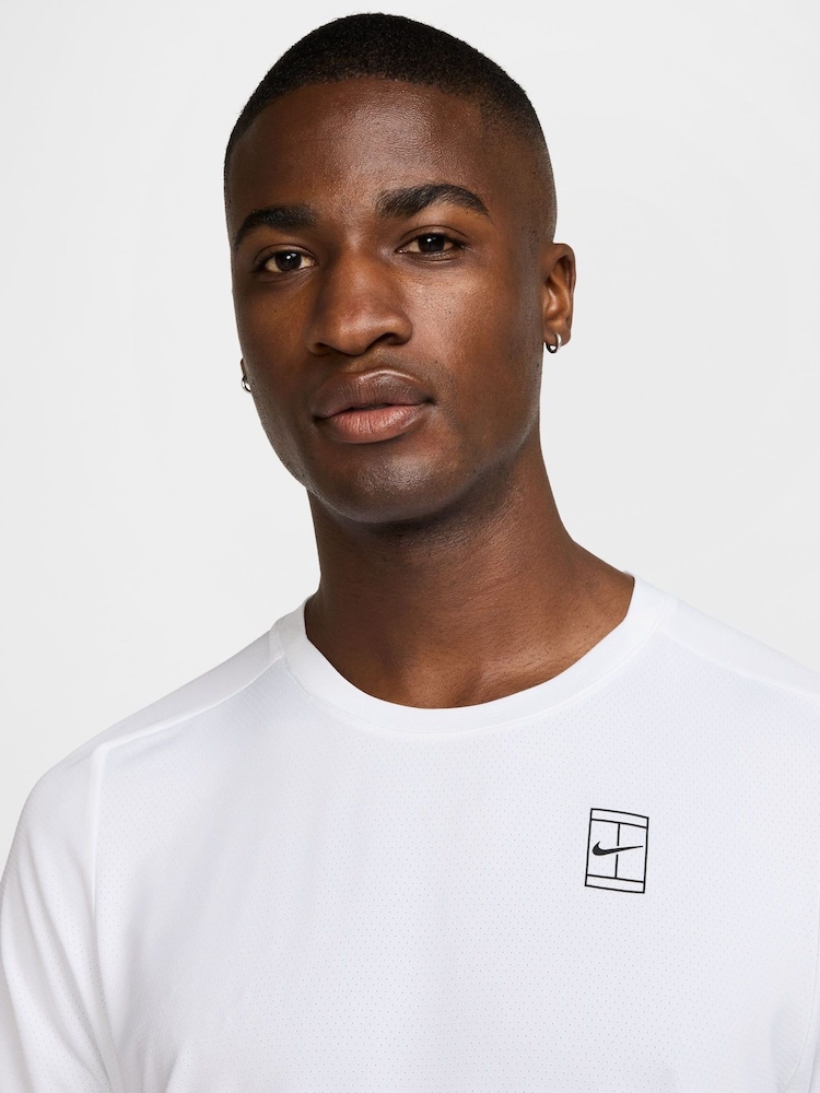 Nike White Court Advantage Dri-FIT Tennis Top - Image 3 of 6