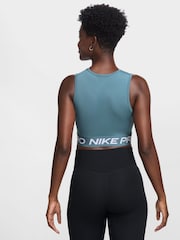 Nike Smokey Blue Pro Dri-FIT Cropped Tank Top - Image 2 of 3